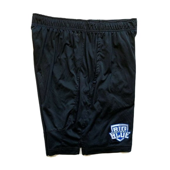Nike Dri-Fit Athletic Shorts Mens Large Swoosh Elastic Waist Football Black - Picture 3 of 11